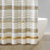 LunaLulinlk Cotton Stripe Printed Shower Curtain with Tassel - 4 of 4