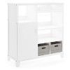 Martha Stewart Kids' Media Shelf: Children's Bedroom and Playroom Bookshelf and Toy Storage Organizer with Fabric Bins - 2 of 4
