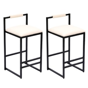 NicBex Dining Chairs Set of 2 Side Chair Counter Height Barstools with Back Modern Armless Metal Legs and Footrest for Kitchen Island - 1 of 4