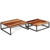 vidaXL Nesting Table Set of 2 Coffee Table Side End Table Solid Wood Sheesham - 2 of 4