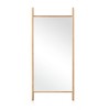 HomeRoots 71" Natural Solid Wood Ladder Leaning Framed Full Length Mirror - 4 of 4