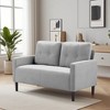 51.2" Loveseat for Small Spaces, Modern Linen Blend Sofa with Ergonomic Back & Removable Cushions, 51.2"x28"x33.9"H - 2 of 4