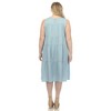 White Mark Plus Size Sleeveless Tiered Chambray Midi Dress - image 3 of 4