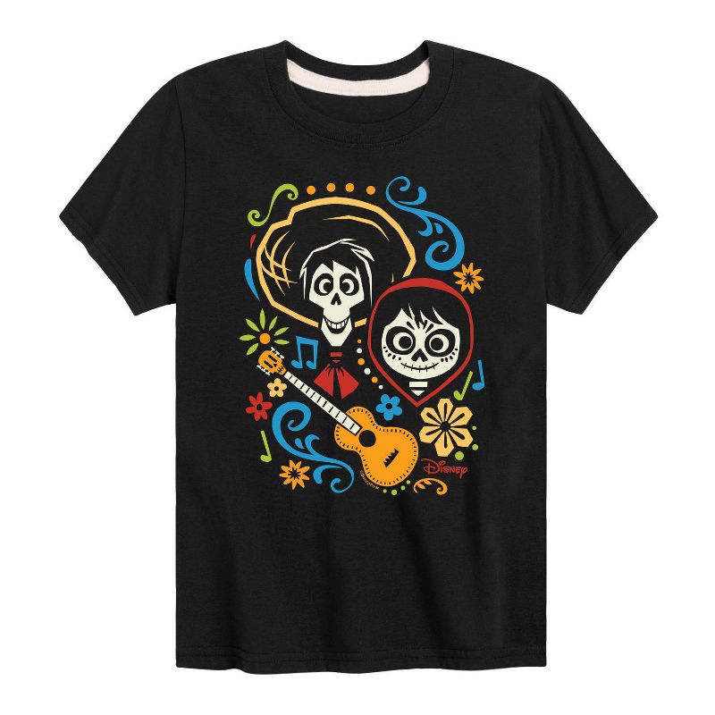 Boys' Coco Hector and Miguel Short Sleeve Graphic T-Shirt - Black, 1 of 2