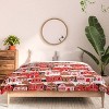 Deny Designs King Cynthiaf Gingerbread Village Comforter and Pillow Sham Pink - 3 of 4