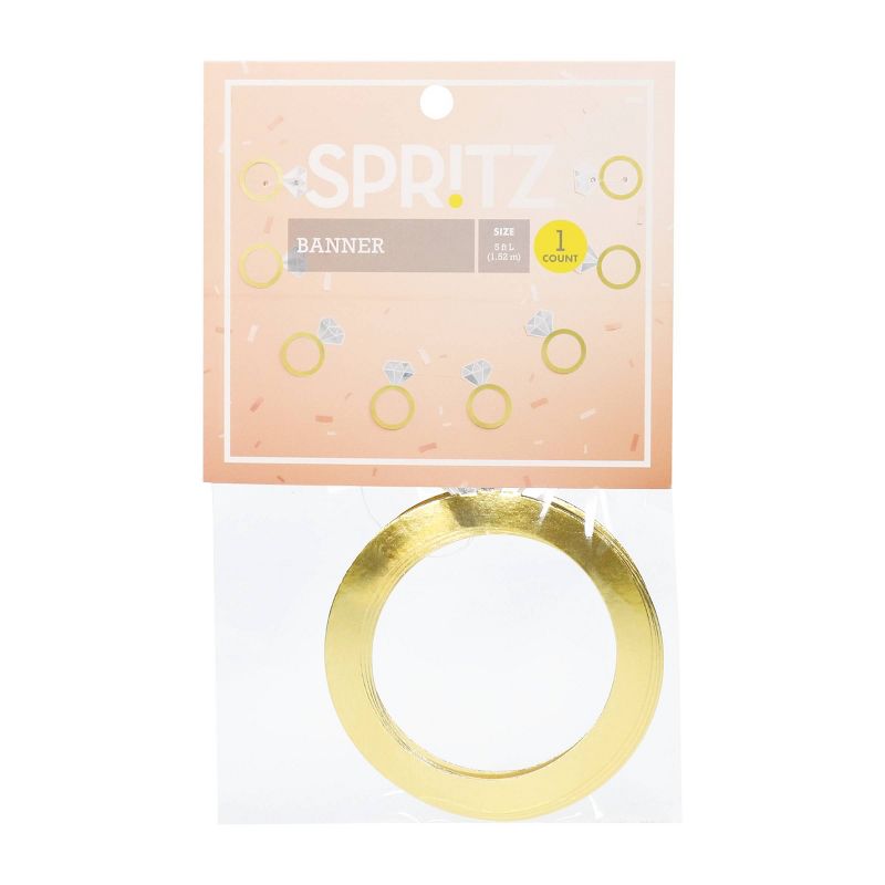 60" Engagement Ring Banner Gold - Spritz&#8482;, 3 of 6