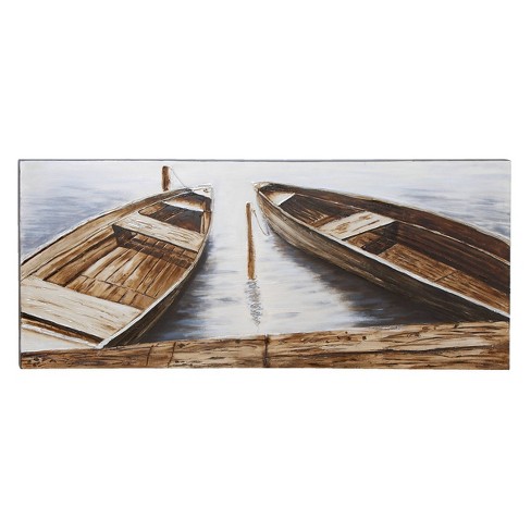 32 X 71 Canvas Sail Boat Wall Art Brown - Olivia & May : Target