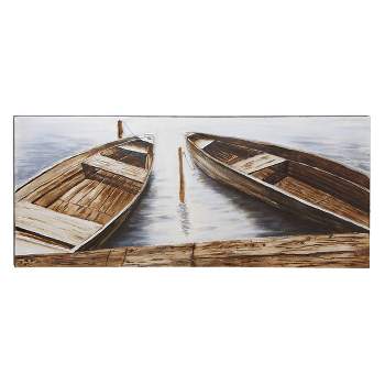 Canvas Sail Boat Wall Art Brown - Olivia & May