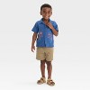 Toddler Boys' Embroidered Shark T-Shirt - Cat & Jack™ Dark Blue - 4 of 4