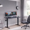 Racxily Electric Standing Desk, Adjustable Height Stand up Desk, 24x48 Inches Sit Stand Home Office Desk,Black Frame/Black Top - 2 of 4