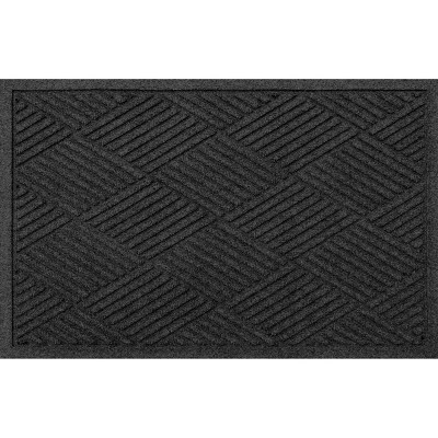 2'x3' Aqua Shield Diamonds Indoor/Outdoor Doormat Charcoal - Bungalow Flooring