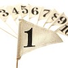Number 1-10 Linen Pennant Table Party Decoration and Accessory Brown - 4 of 4