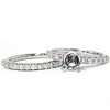 Pompeii3 3/4ct Half Eternity Diamond Ring Set 14K White Gold - 3 of 4