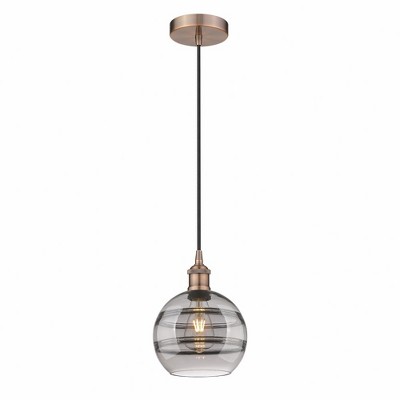 Rochester - 1 Light Cord Hung Mini Pendant In Industrial Style-9.88 Inches Tall and 8 Inches Wide