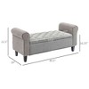 CAVINAS Velvet Storage Ottoman Bench with Button-Tufted Top and Rolled Armrest,Upholstered Storage Ottoman,Storage Benches for Living Room - 3 of 4