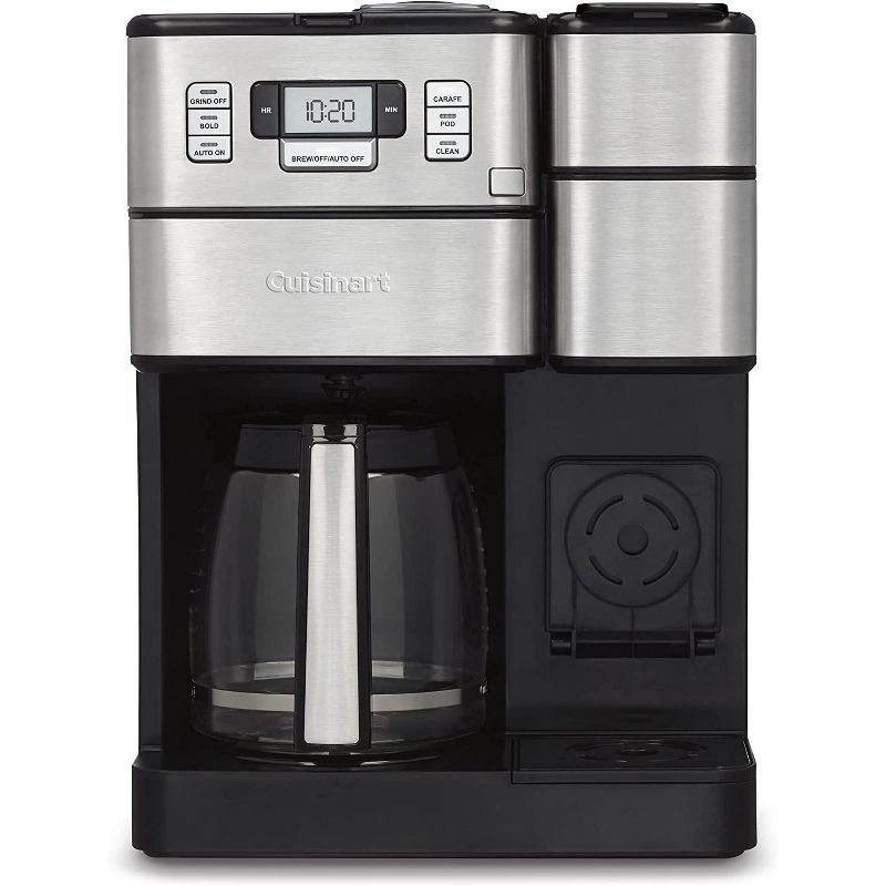 Cuisinart SS-GB1FR Coffee Center Grind and Brew Plus, Built-in Coffee Grinder Coffeemaker - Silver - Certified Refurbished, 1 of 8