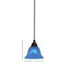 Toltec Lighting Any 1 - Light Pendant in  Dark Granite with 7" Blue Italian Shade - 2 of 2