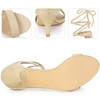 Perphy Women's Open Toe Kitten Heels Lace Up Dress Sandals - 3 of 3