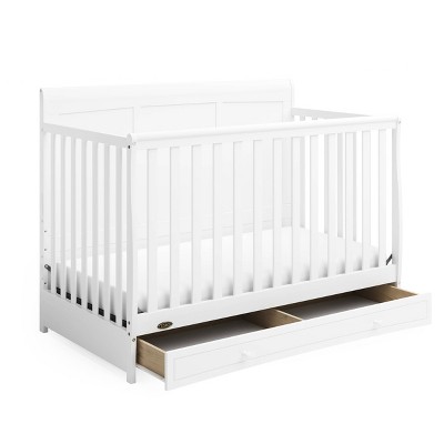 Image of Graco Asheville 5-in-1 Convertible Crib with Drawer - White