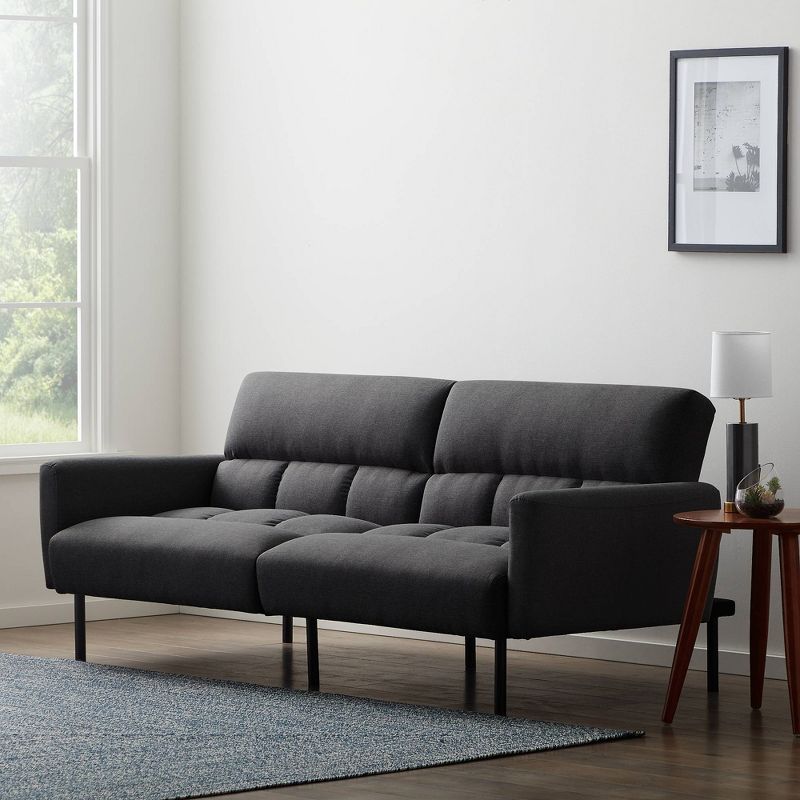 
Comfort Collection Futon Sofa Bed with Box Tufting - Lucid, 4 of 13