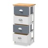 Calra Wood 4 Drawer Storage Unit Oak Brown - Baxton Studio: Slim Design, Metal Accents, No Assembly Required - 4 of 4