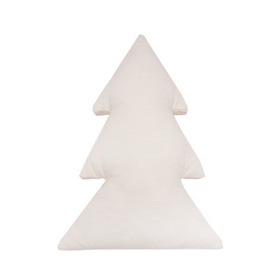 C&F Home 17" x 12" White Christmas Shaped Throw Pillow
