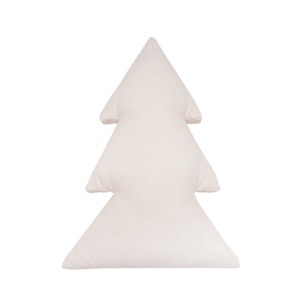 C&F Home 17" x 12" White Christmas Shaped Throw Pillow - 1 of 3