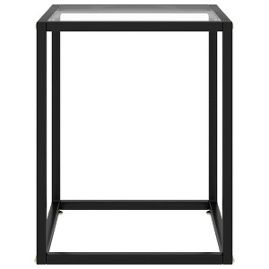 vidaXL Coffee Table Black and Transparent - 15.7" x 15.7" x 19.7" - 1 of 4