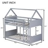NicBex Twin Over Twin Bunk Bed with Ladder and Safety Guardrail,Twin Loft Bed with Headboards and Footboards,Rubber Wood Bunk Beds for Bedroom - 3 of 4