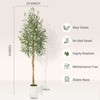 Garvee 5/6/7FT Olive Trees Artificial Indoor,Olive Tree Plants,Double rod shape,Faux Olive Tree with Realistic Trunk,Leaves,Fruits for Home Decor - 4 of 4
