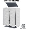 Garvee Outdoor Storage Shed Large Capacity Weather-Resistant Resin Cabinet for Garden Tools, Bikes, Lawn Equipment ¨C White - 2 of 4
