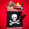 Blue Panda 12 Pack Pirate Skull Drawstring Pouches, Party Favor Gift Goodie Bags for Kids Birthday Treat, Party Supplies, 12 x 10 in - 3 of 4