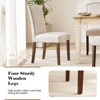 FURNIinspire Dining Chairs Comfort Modern Armless Dining Chairs With Upholstered Fabric, Armless Dining Chair For Dining Room, Beige, 16"*14"*37" - 4 of 4