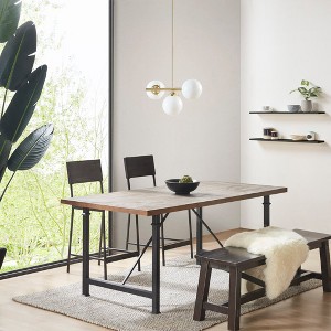 3-Light Chandelier with Frosted Glass Globe Bulbs - 1 of 1