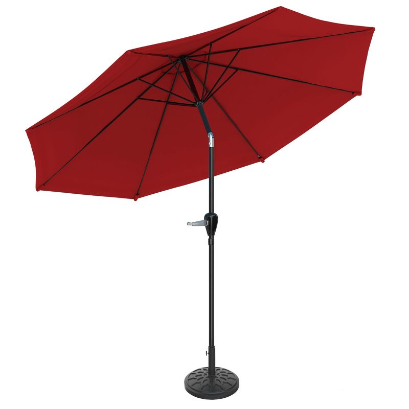 10 Ft Patio Umbrella with Base and Auto Tilt, 3 of 4