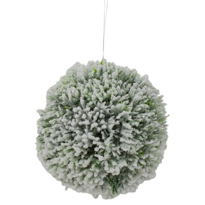 Northlight 6" White and Green Frosted Pine Christmas Ornament