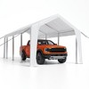 13'x20' heavy-duty white carport canopy offers vehicle protection; ideal for family, camping, and activities with reliable shade and shelter. - image 2 of 4