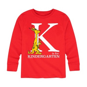 Boys' - Dr. Seuss - K Is For Kindergarten Long Sleeve Graphic T-Shirt - 1 of 4