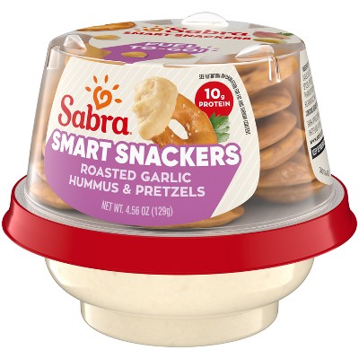 Sabra Roasted Garlic Hummus With Pretzels Snacker - 4.56oz