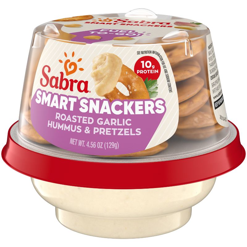 Sabra Roasted Garlic Hummus With Pretzels Snacker - 4.56oz, 5 of 10