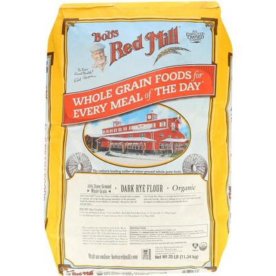 Bob's Red Mill Flour Rye Dark Organic - Pack of 1 - 25 Lb