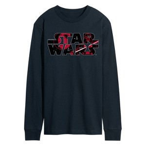 Men's - Star Wars - Logo Darth Vader Long Sleeve Graphic T-Shirt - 1 of 3