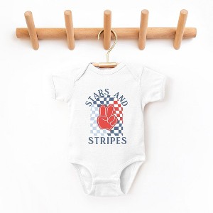 The Juniper Shop Stars And Stripes Peace Baby Bodysuit - 1 of 2