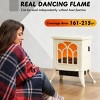 ChicFurnit Indoor Fireplaces 18" Freestanding Fireplace Fireplace Heater with Realistic Flames for Indoor Living Room, Beige, 14.8"*9"*17.3" - 3 of 4