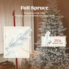 Whisen 7.5FT Snow Christmas Tree with 1762 Dense Snow-Flocked Branches, Flame-Retardant, Stable Metal Stand - 4 of 4