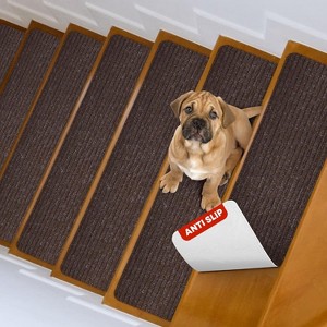 MBIGM Striped Indoor & Outdoor Non-Slip Stair Treads - 1 of 4