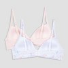 Hanes 2pk Wire Free Bra - Beige/White - 3 of 3