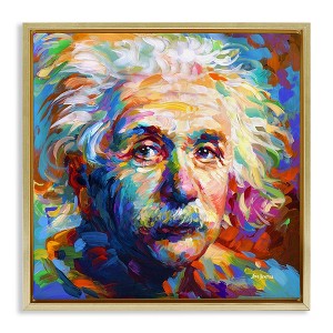 Stupell Industries Abstract Albert Einstein Portrait, 18" x 18" - 1 of 4