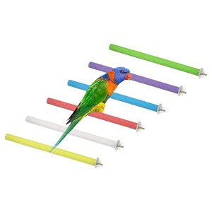 Unique Bargains Paw Grinding Bird Perch Stand Parrot Perch Stands 6 Pcs - 1 of 4