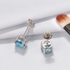 Birthstone Earrings for Women Solitaire Round Cubic Zirconia Sterling Silver Ginger Lyne Collection - 2 of 4